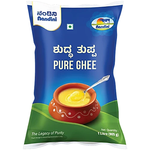 Nandini Pure Ghee/Tuppa, 1 L Pouch