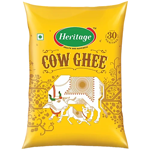 Heritage Cow Ghee/Tuppa - Agmark Special Grade Bring Home Health & Happiness, 1 L Pouch