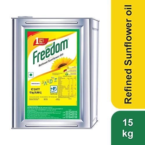 Freedom Refined Sunflower Oil, 15 kg Tin
