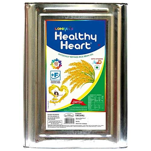 Healthy Heart Refined Oil - Rice Bran, 15 kg Tin