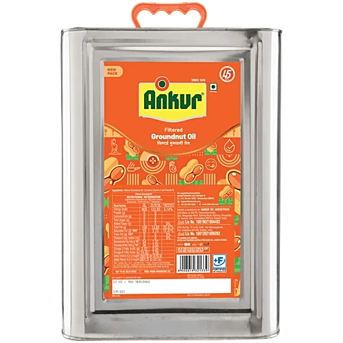 Ankur Filtered Groundnut Oil, 13 kg Tin
