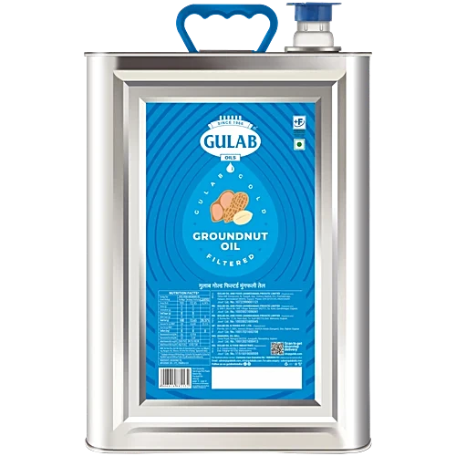 Gulab Oils Filtered Groundnut Oil, 13 kg Tin