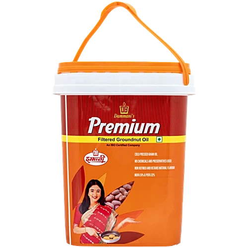 Dammani Premium Filtered Groundnut Oil, 13 kg