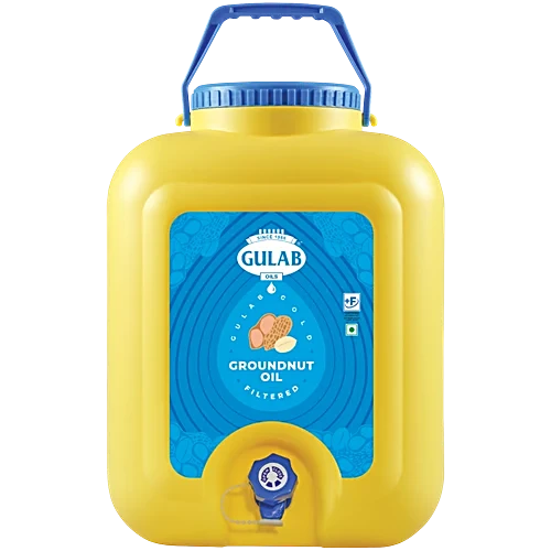 Gulab Oils Filtered Groundnut Oil, 13 kg Jar