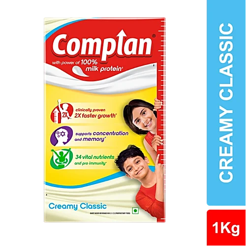 Complan Nutrition Drink Powder - For Kids, Creamy Classic Flavour, 1 kg