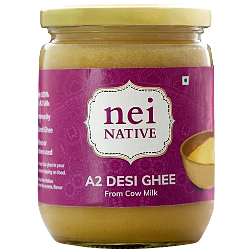 Nei Native A2 Cultured Cow Ghee - Rich In Flavour & Aroma, 500 ml