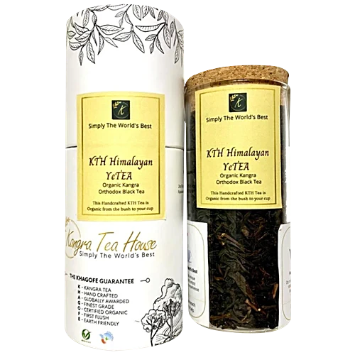 Kangra Tea House Himalayan Ye Tea - Organic Kangra Orthodox Black Tea, Mental Alertness, 100 g Jar