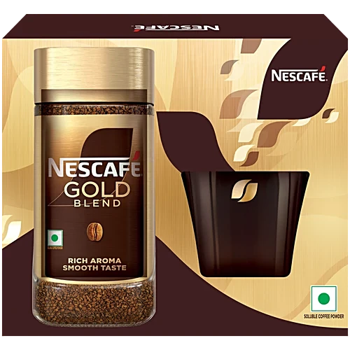 Nescafe Gold Blend Instant Coffee Powder, 200 g (Get Signature Glass Mug Free)