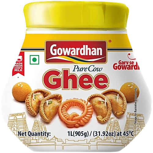 Gowardhan Pure Cow Ghee, 1 L Jar