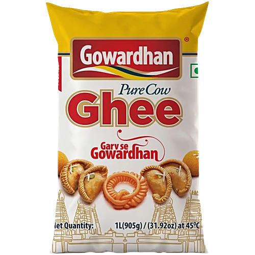 Gowardhan Pure Cow Ghee, 1 L Pouch