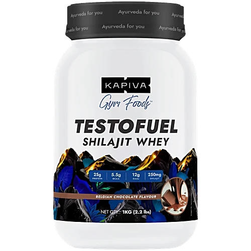 Kapiva Him Foods Testofuel Shilajit Whey Protein - Belgian Chocolate, 1 kg